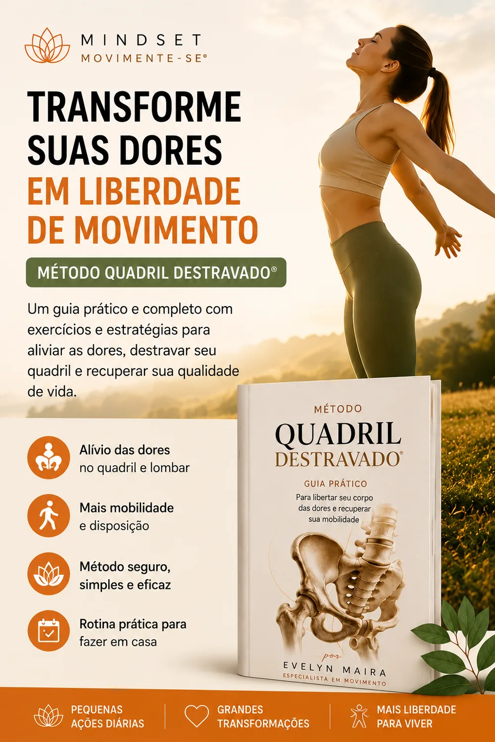 Mulher com mais liberdade de movimento após o protocolo