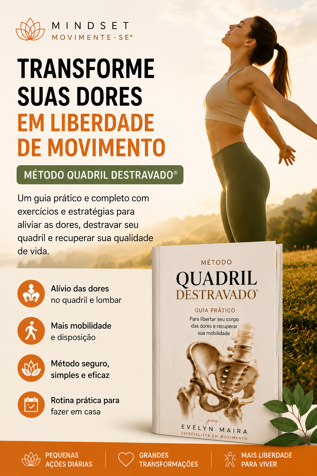 Mulher com mais liberdade de movimento após o protocolo